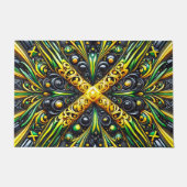 Deurmat met Jamaicaanse kleuren ontwerp (Voorkant)