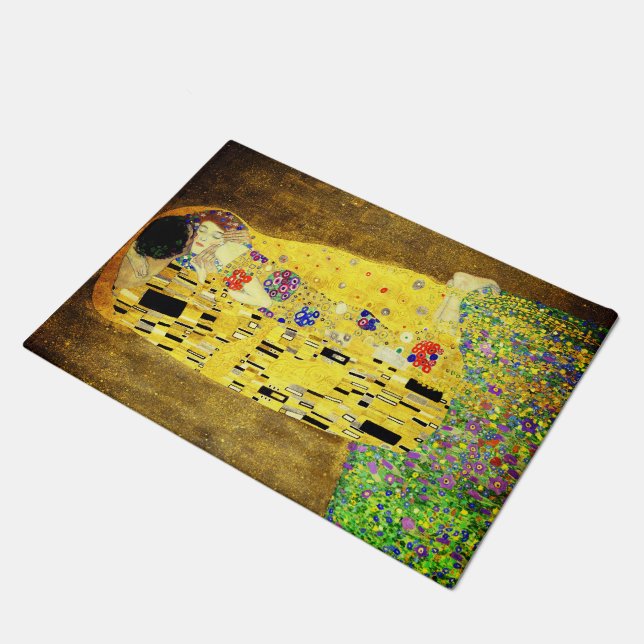 Deurmat met Klimt's De Kus (Schuin)