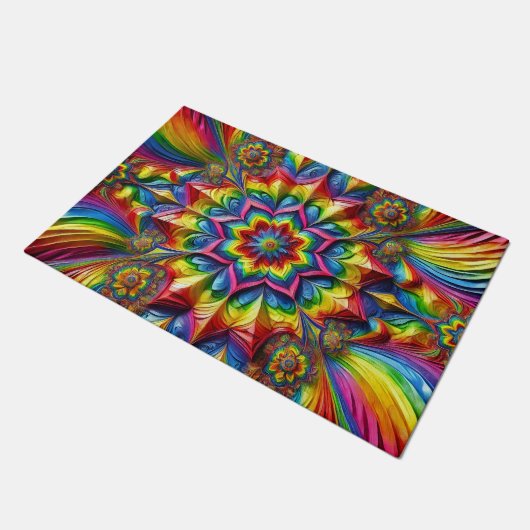 Deurmat met LGBTQ Kleuren ontwerp (Schuin)