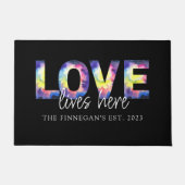 Deurmat met 'Liefde woont hier' (Voorkant)