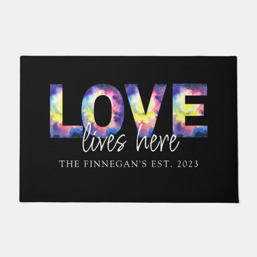 Deurmat met 'Liefde woont hier' (Voorkant)
