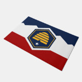 Deurmat met nieuwe vlag van Utah State, VS (Schuin)