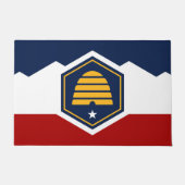 Deurmat met nieuwe vlag van Utah State, VS (Voorkant)