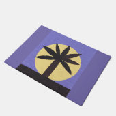 Deurmat met palm en volle maan (Schuin)