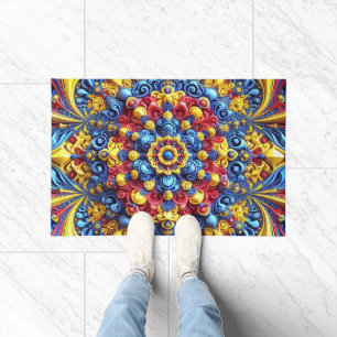 Deurmat met Roemeens Kleuren ontwerp