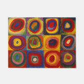 Deurmat met vierkantjes en cirkels van Kandinsky (Voorkant)
