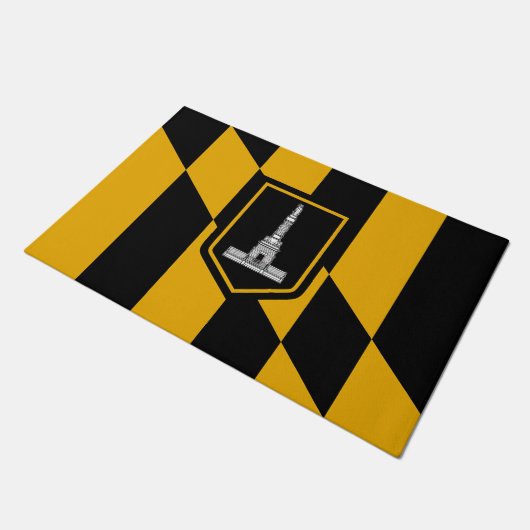 Deurmat met vlag van Baltimore City (Schuin)