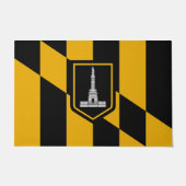 Deurmat met vlag van Baltimore City (Voorkant)