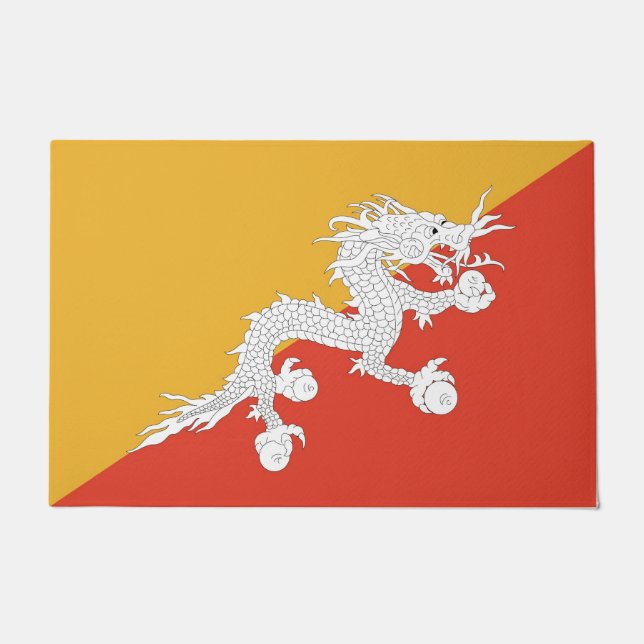 Deurmat met vlag van Bhutan (Voorkant)
