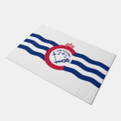 Deurmat met vlag van Cincinnati City (Schuin)