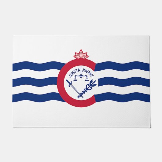 Deurmat met vlag van Cincinnati City (Voorkant)