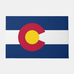 Deurmat met vlag van Colorado State, Verenigde Sta