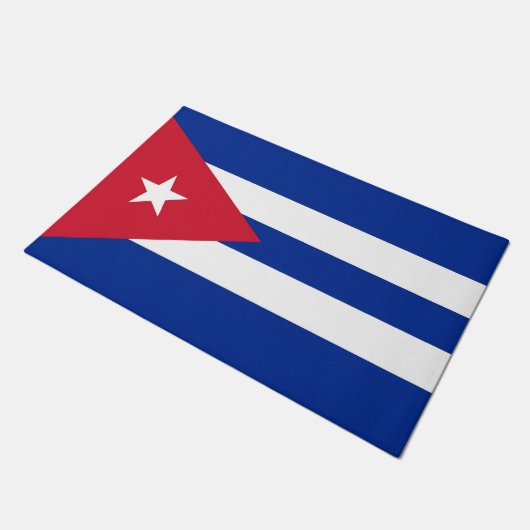 Deurmat met vlag van Cuba (Schuin)