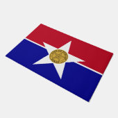 Deurmat met vlag van Dallas City (Schuin)