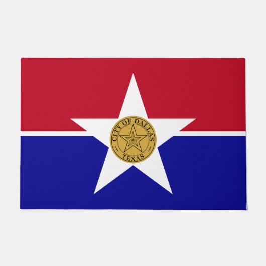 Deurmat met vlag van Dallas City (Voorkant)