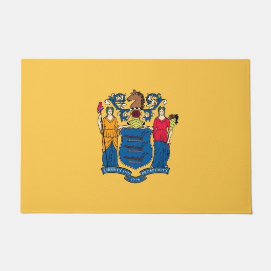 Deurmat met vlag van de staat New Jersey, Verenigd (Voorkant)