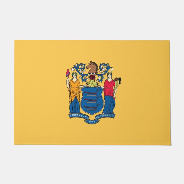 Deurmat met vlag van de staat New Jersey, Verenigd (Voorkant)