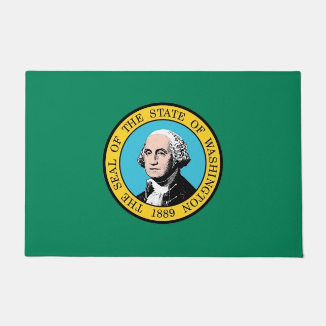 Deurmat met vlag van de staat Washington, VS (Voorkant)