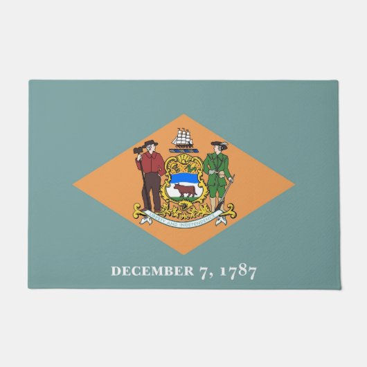 Deurmat met vlag van Delaware State, Verenigde Sta (Voorkant)