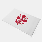 Deurmat met vlag van Florence, Italië (Schuin)