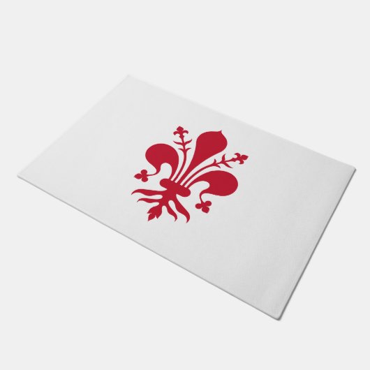 Deurmat met vlag van Florence, Italië (Schuin)