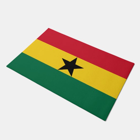 Deurmat met vlag van Ghana (Schuin)