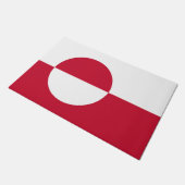Deurmat met vlag van Groenland (Schuin)
