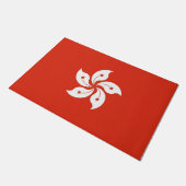 Deurmat met vlag van Hongkong (Schuin)