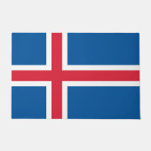 Deurmat met vlag van IJsland (Voorkant)