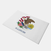 Deurmat met vlag van Illinois State, Verenigde Sta (Schuin)