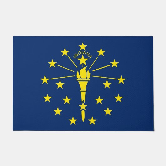 Deurmat met vlag van Indiana State, Verenigde Stat (Voorkant)