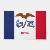 Deurmat met vlag van Iowa State, Verenigde Staten (Voorkant)