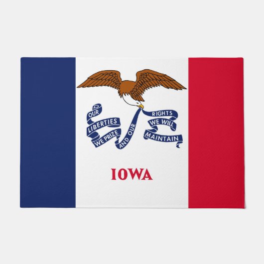Deurmat met vlag van Iowa State, Verenigde Staten (Voorkant)