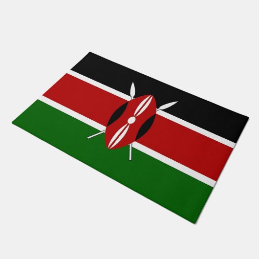 Deurmat met vlag van Kenia (Schuin)
