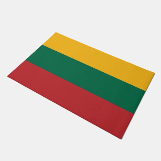 Deurmat met vlag van Litouwen (Schuin)