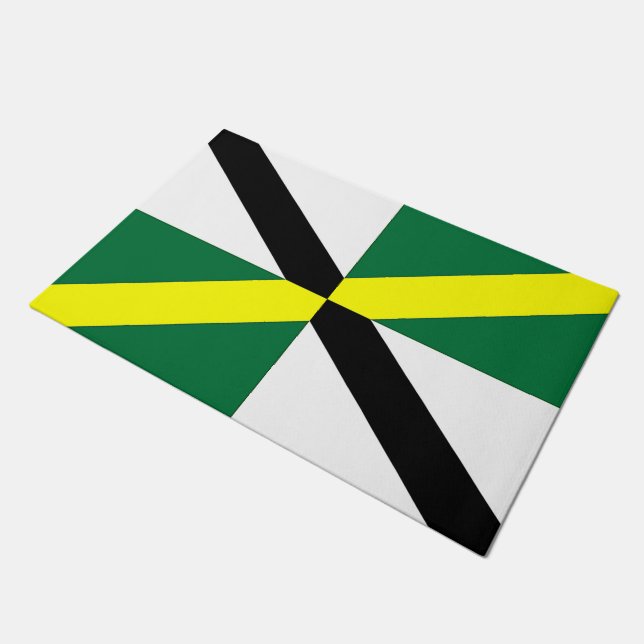 Deurmat met vlag van Monterey City (Schuin)