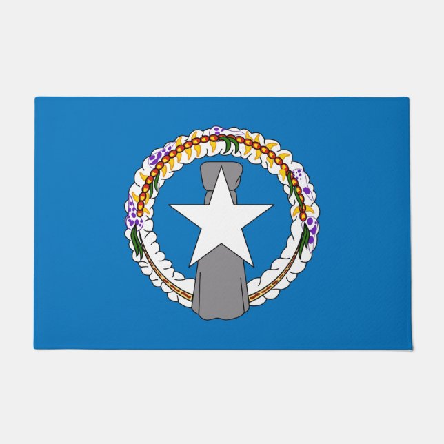 Deurmat met Vlag van Noordelijke Marianen, Verenig (Voorkant)