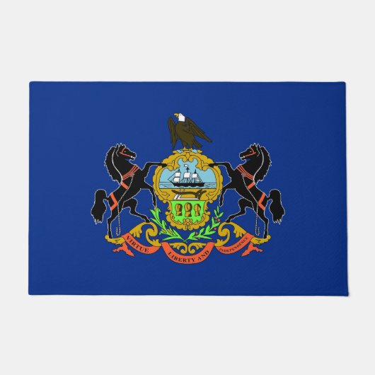 Deurmat met vlag van Pennsylvania State, Verenigde (Voorkant)