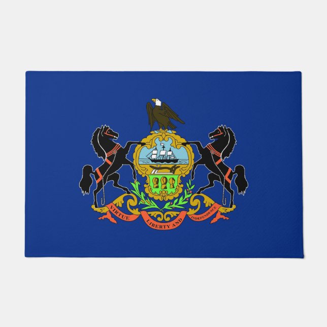 Deurmat met vlag van Pennsylvania State, Verenigde (Voorkant)