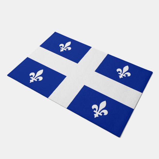Deurmat met vlag van Quebec, Canada (Schuin)