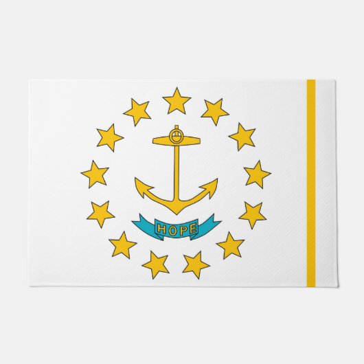 Deurmat met vlag van Rhode Island State, USA (Voorkant)