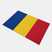 Deurmat met vlag van Roemenië (Schuin)