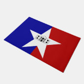 Deurmat met vlag van San Antonio City (Schuin)