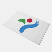 Deurmat met vlag van Seoul, Zuid-Korea (Schuin)