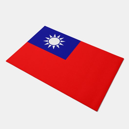 Deurmat met vlag van Taiwan (Schuin)