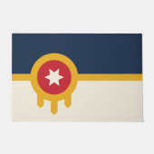 Deurmat met vlag van Tulsa, Oklahoma (Voorkant)