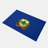 Deurmat met vlag van Vermont State, Verenigde Stat (Schuin)