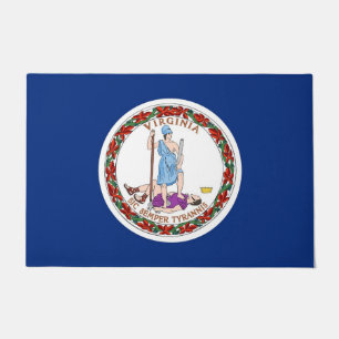 Deurmat met Vlag van Virginia State, USA