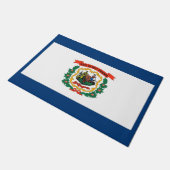 Deurmat met vlag van West Virginia, Verenigde Stat (Schuin)