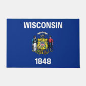 Deurmat met vlag van Wisconsin, VS (Voorkant)